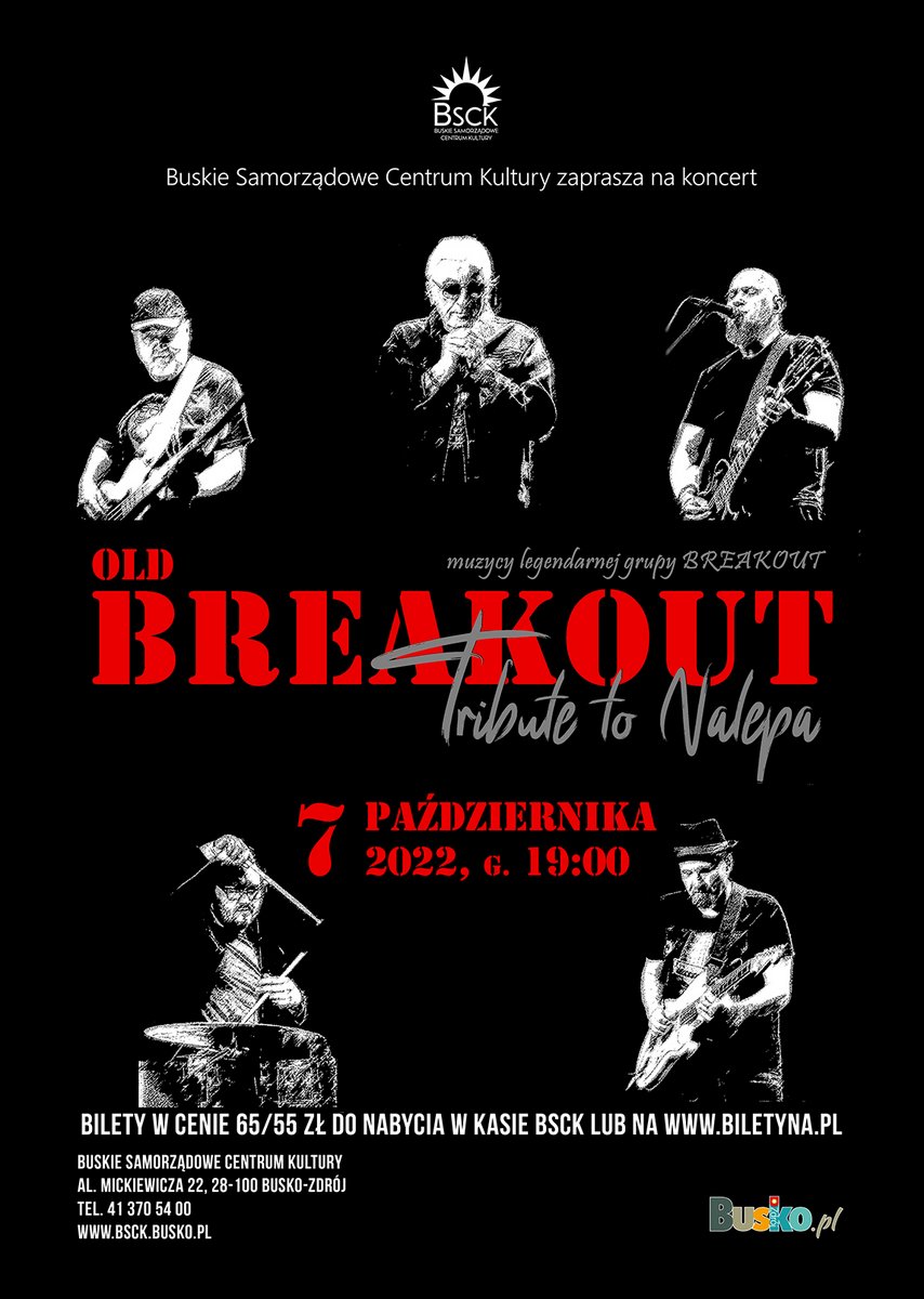 grafika promująca koncert zespołu Old breakout