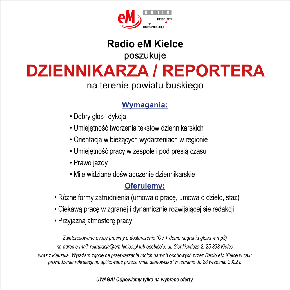 grafika z ogloszeniem o prace
