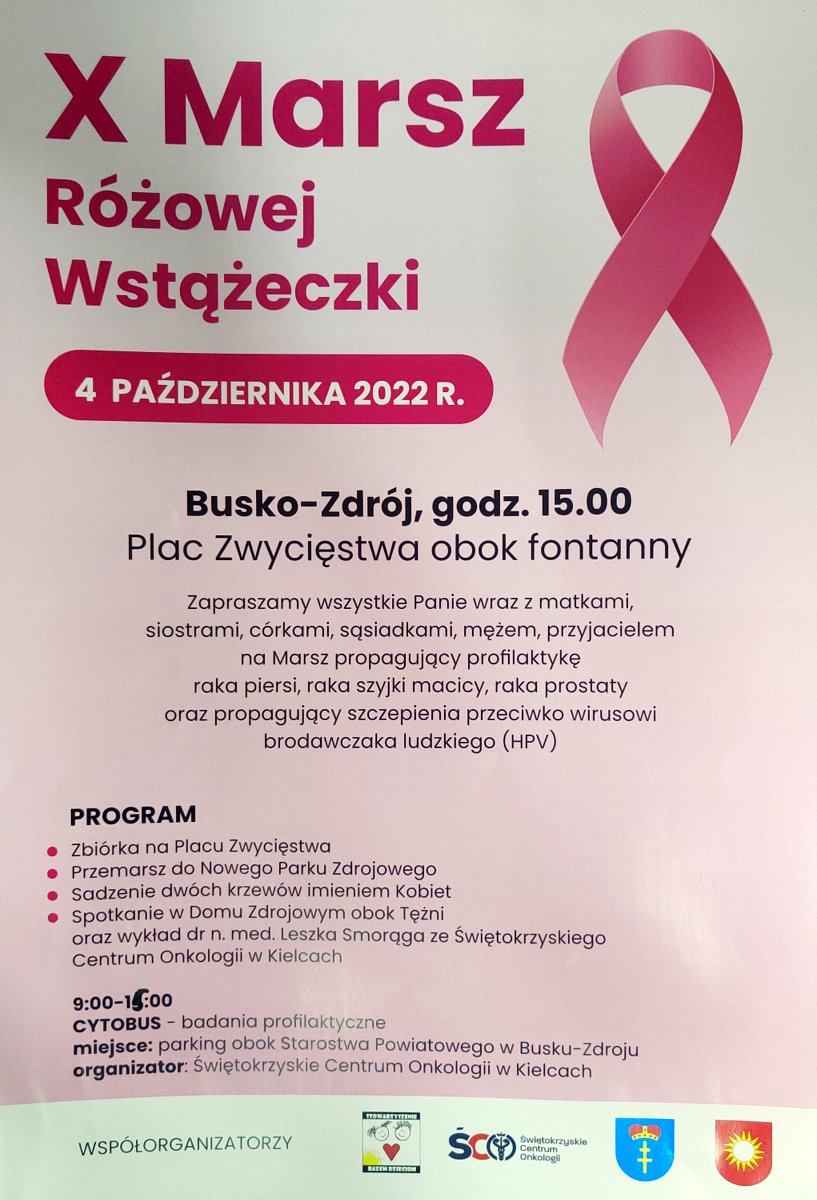 grafika promująca Marsz Różowej Wstążeczki