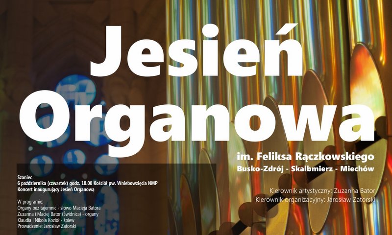 grafika promujaca cykl koncertów Jesień Organowa