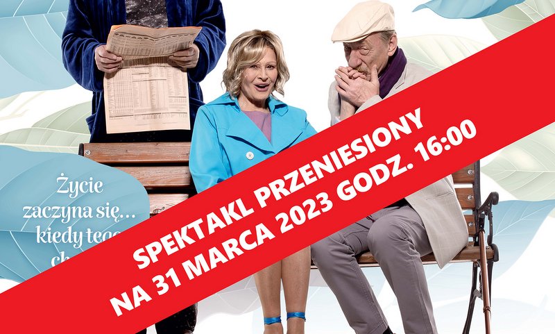 grafika informująca o przeniesieniu spektaklu