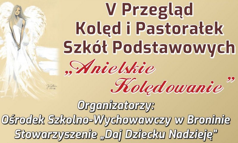 Plakat promujący Anielskie Kolędowanie