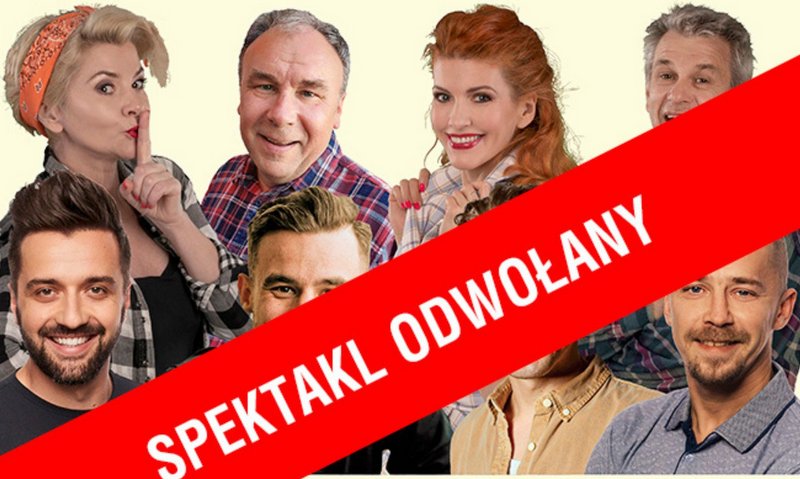 plakat promujący spektakl Między płotem a kowadłem