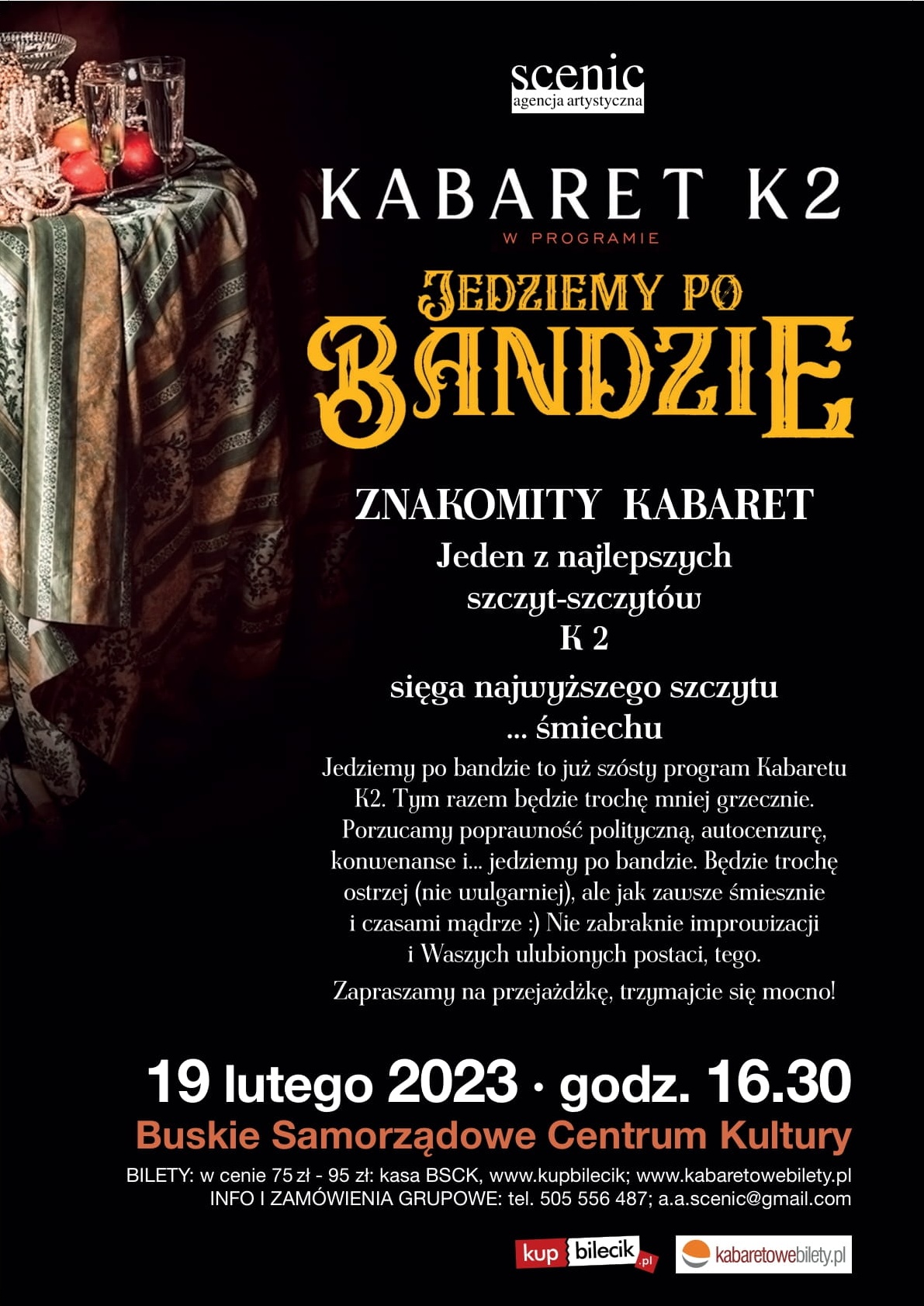 grafika promująca występ Kabaretu K2