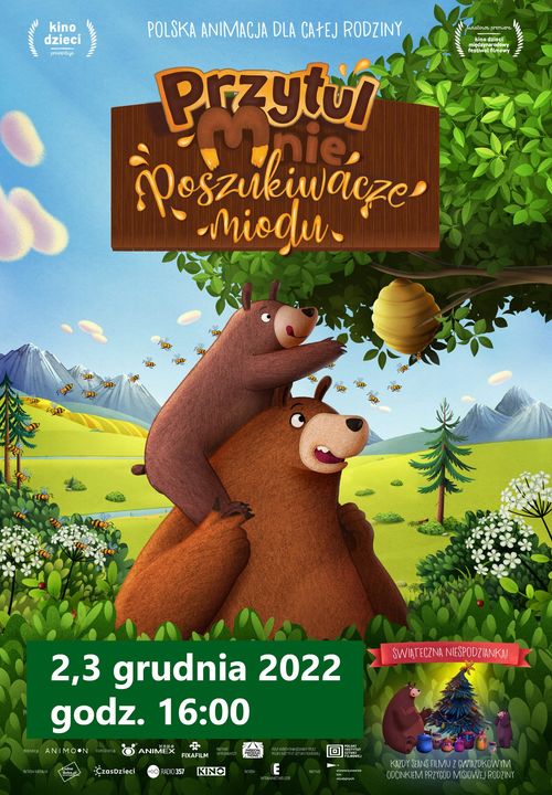 plakat promujący seans filmu Przytul mnie, zawiera scenę z bajki