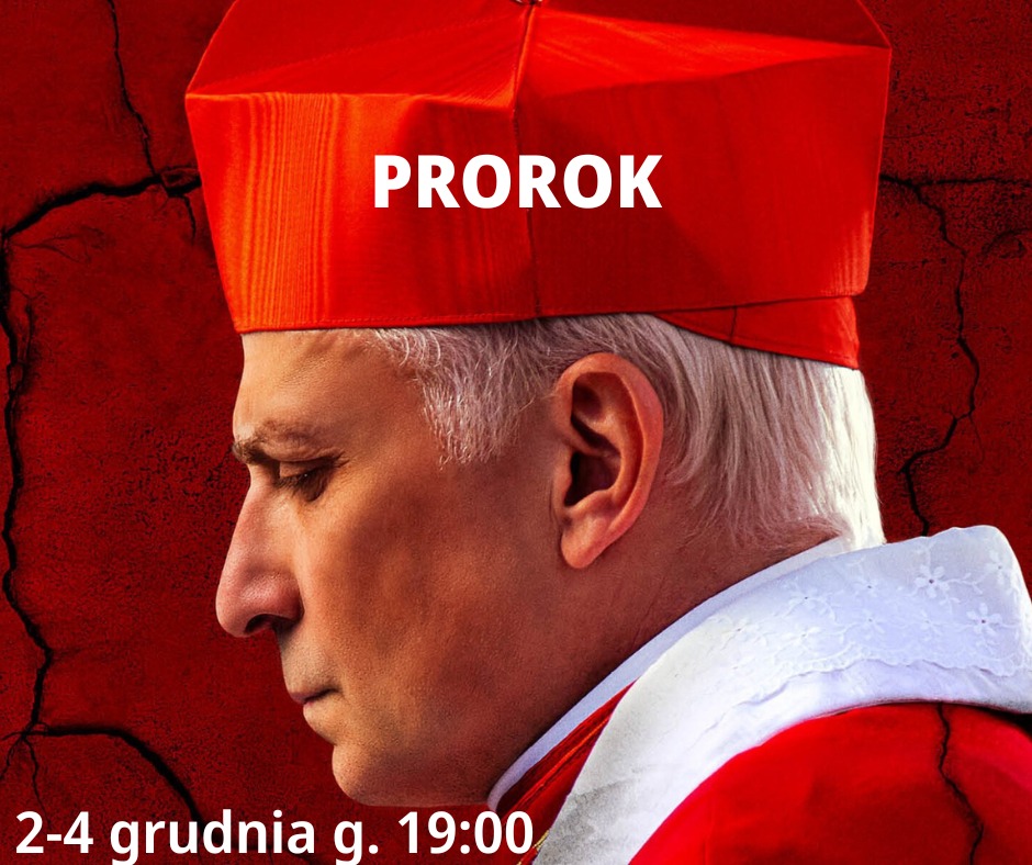 grafika promująca seans filmu Prorok, przedstawia głównego bohatera