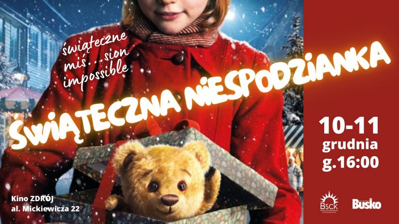 grafika promująca seans filmu Świąteczna Niespodzianka