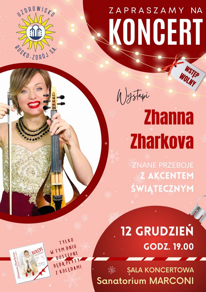 plakat promujący koncert Zhanny Zharkovej