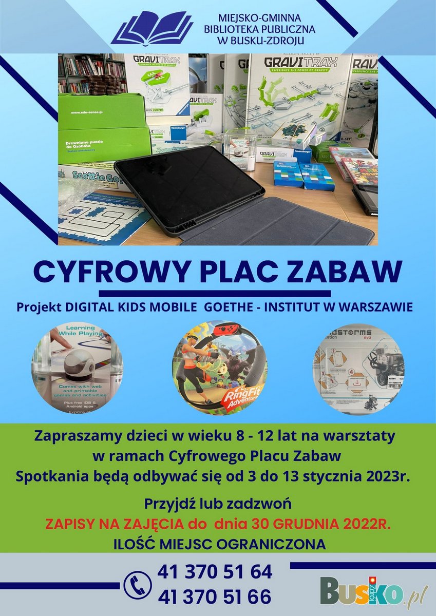 plakat promujący akcję Cyfrowy plac zabaw