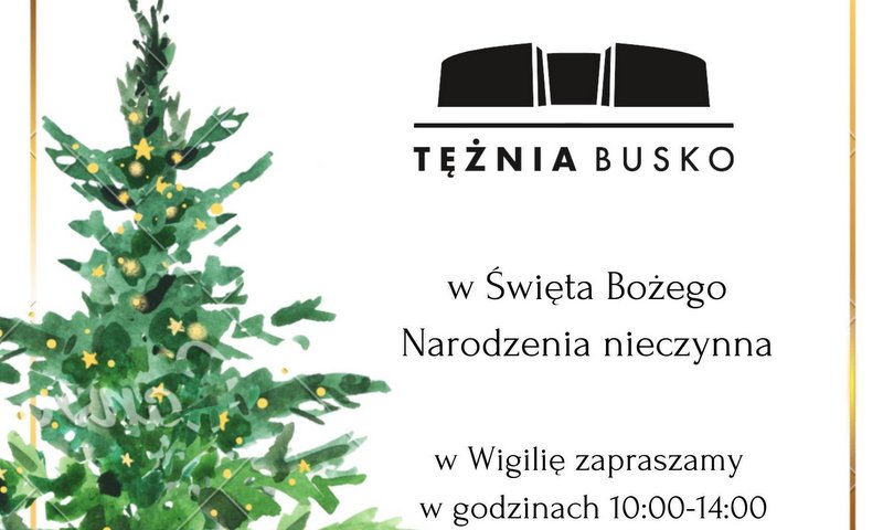 grafika informująca o godzinach pracy Tężni