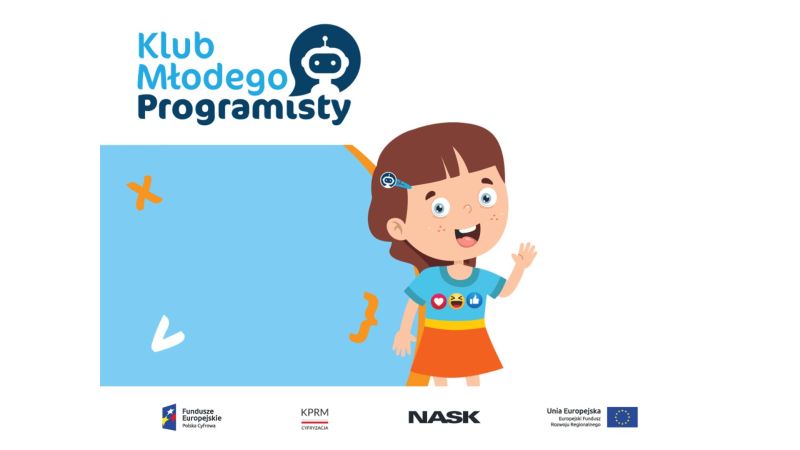 grafika promująca Klub Młodego Programisty