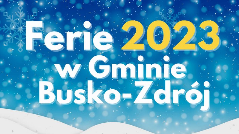 grafika promująca ferie zimowe