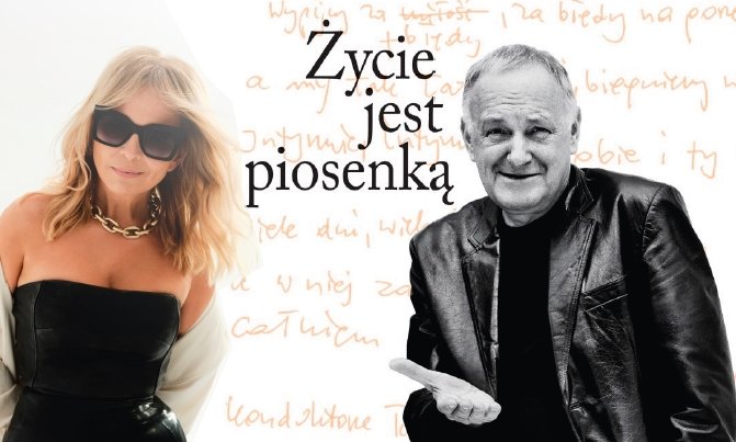 grafika promujaca spotkanie autorskie z Jackiem Cyganem, przedstawia zdjęcie artystów