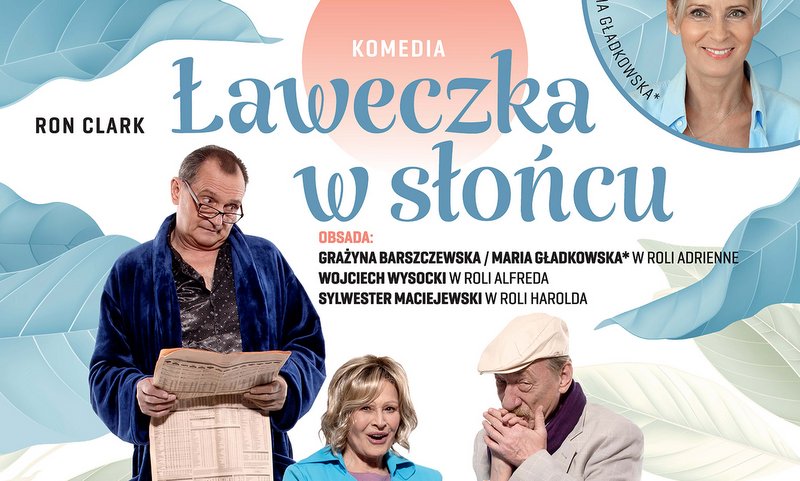 plakat promujący spektakl komediowy, przedstawia artystów biorących w nim udział