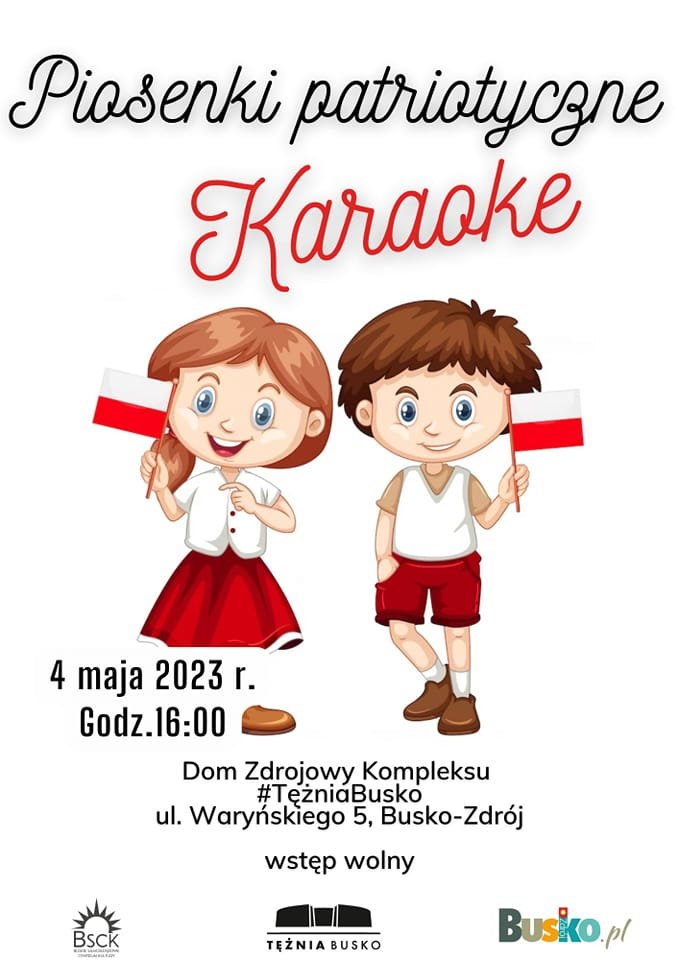 grafika promująca patriotyczne karaoke