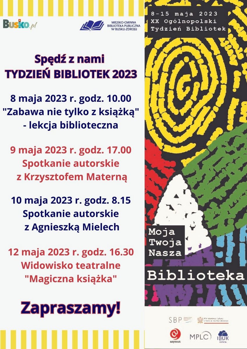 plakat promujący tydzień bibliotek 