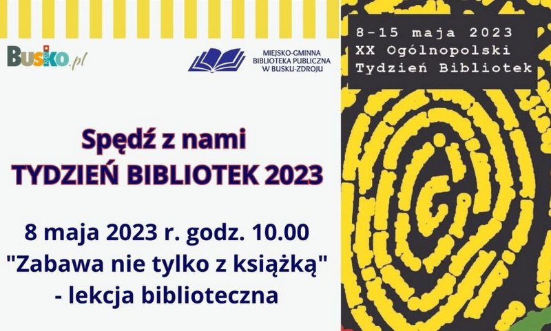 plakat promujący tydzień bibliotek 