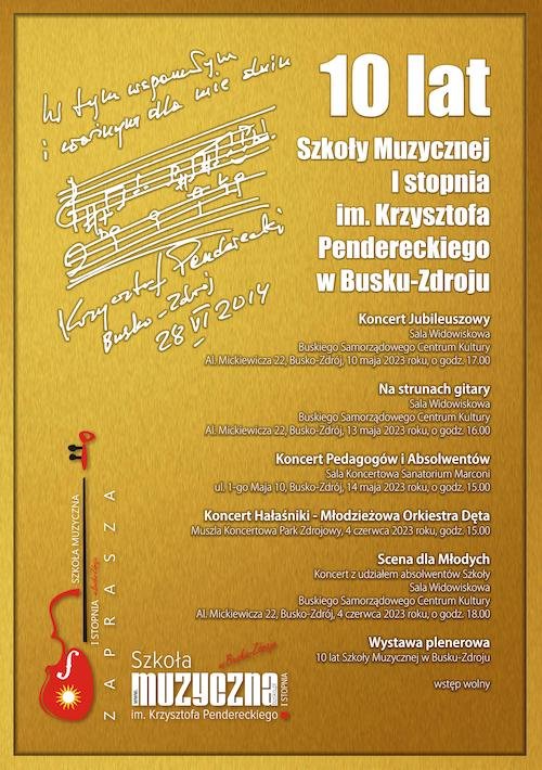 plakat promujący koncert Szkoły Muzycznej