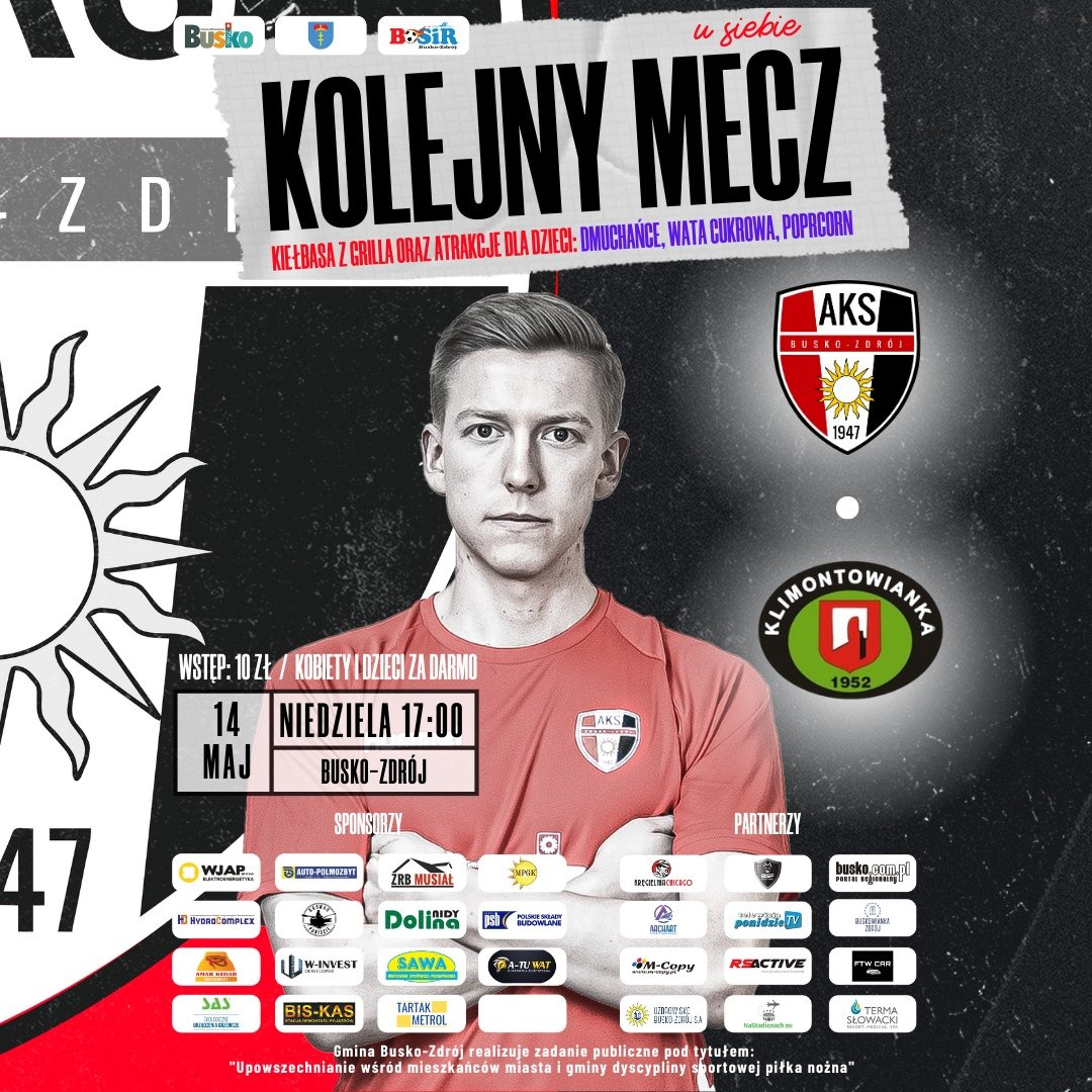 plakat promujący mecz piłkarski