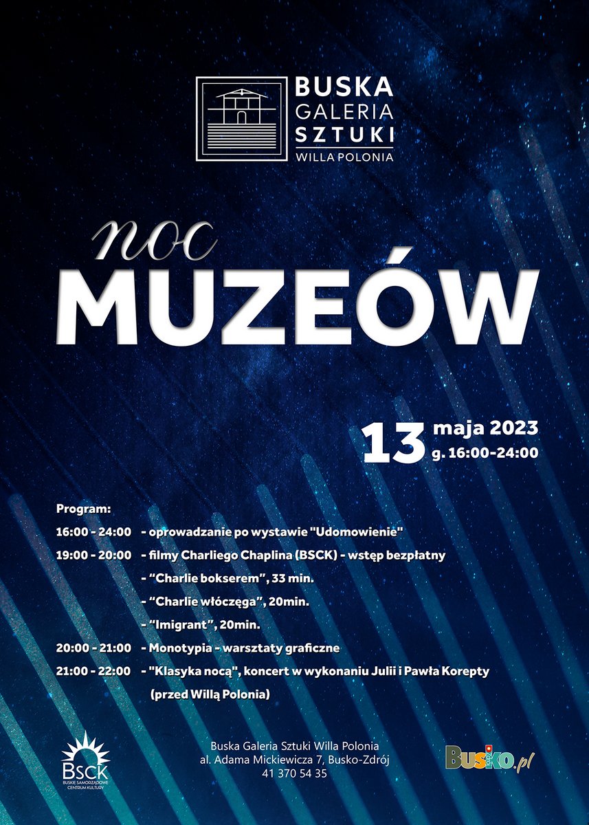 plakat promujący noc muzeów