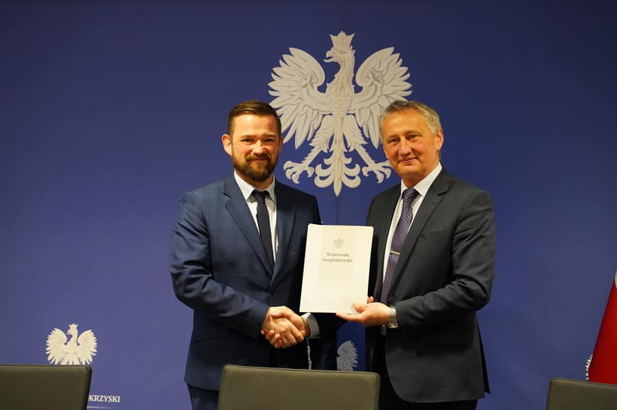 Z-ca Burmistrza Michał Maroński oraz Wojewoda Zbigniew Koniusz 