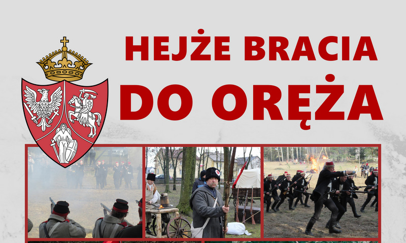 plakat promujący rekonstrukcję historyczną nt powstania styczniowego