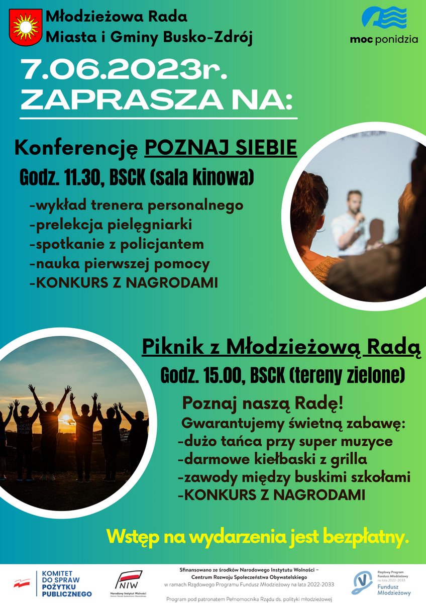 plakat promujący konferencję rady młodzieżowej