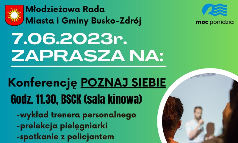 plakat promujący konferencję rady młodzieżowej