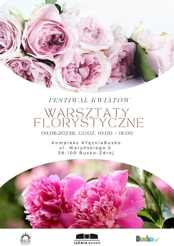 plakat promujący warsztaty florystyczne