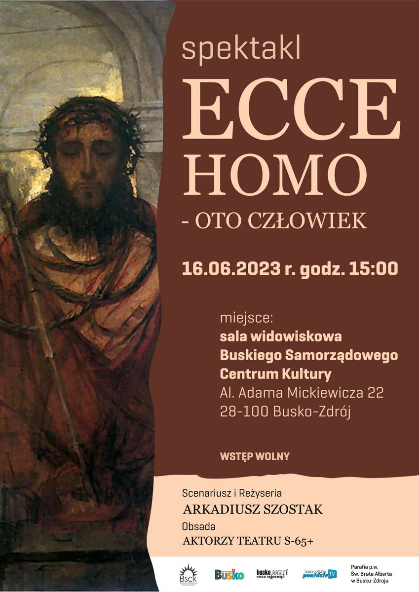 plakat promujący spektakl Ecce Homo