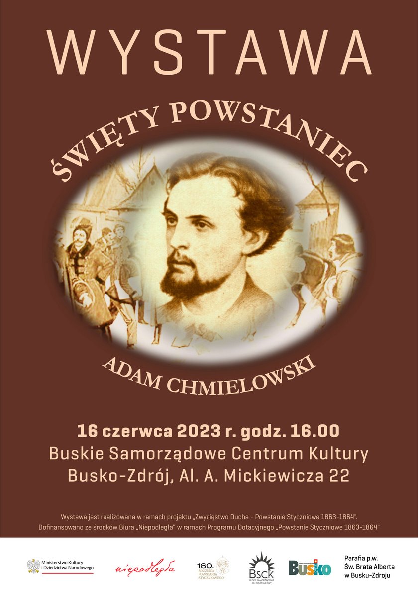 grafika promująca wystawę poświęconą Świętemu Albertowi