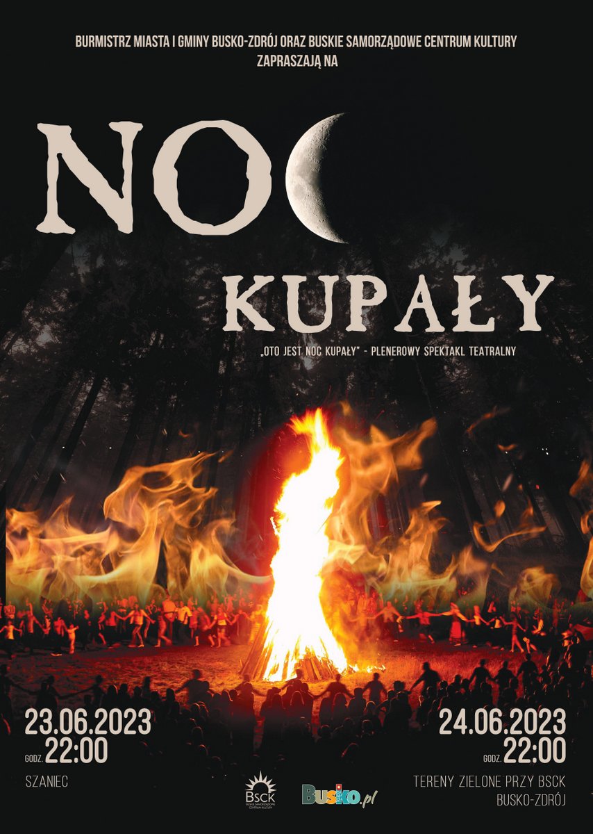 plakat promujący widowisko Noc Kupały