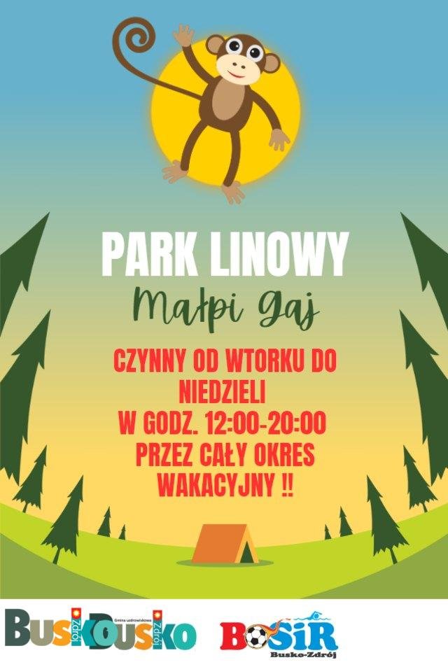 grafika promująca park linowy 