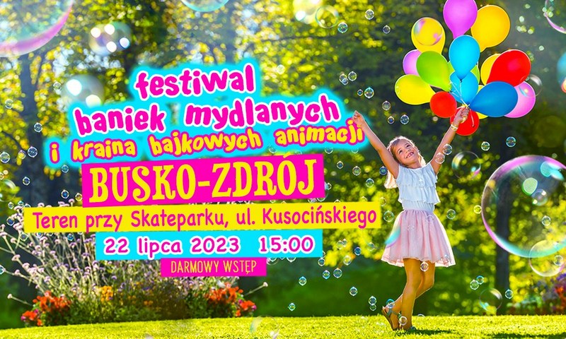 grafika promująca festiwal baniek mydlanych