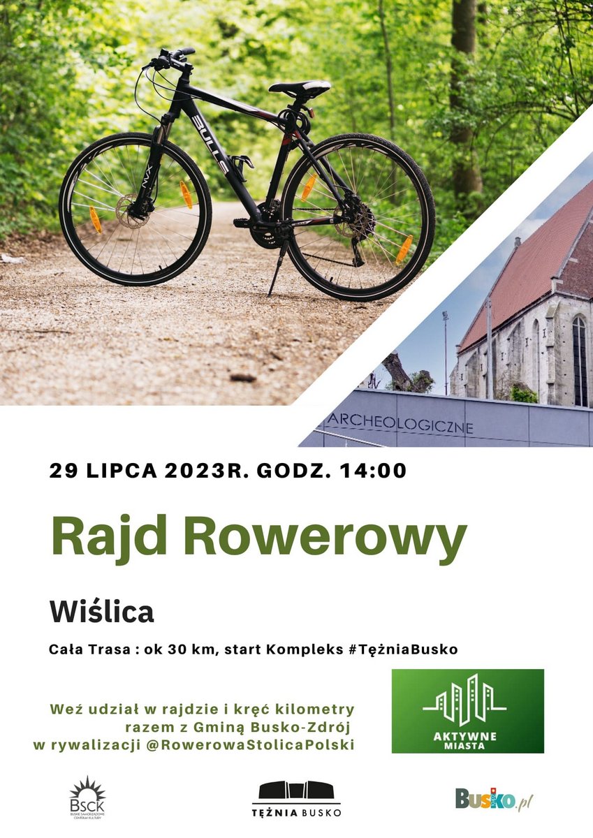 grafika promująca rajd rowerowy