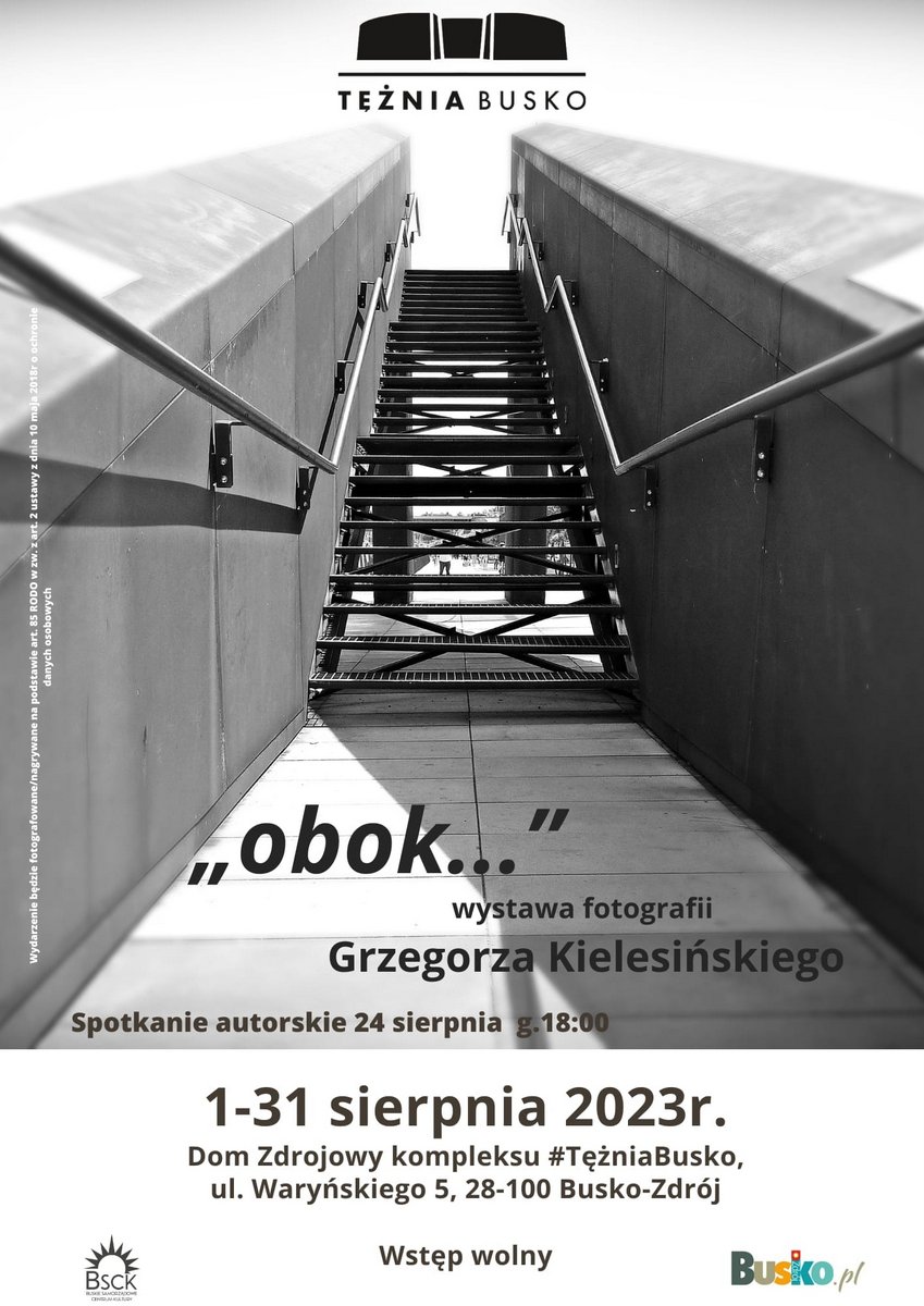 plakat promujący wystawę fotograficzną Grzegorza Kielesińskiego
