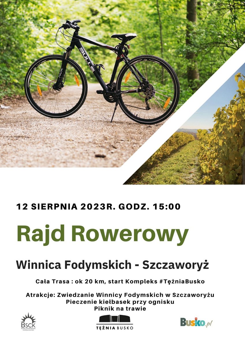 grafika promująca rajd rowerowy