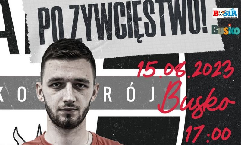 grafika promująca mecz piłkarski