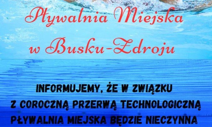 grafika informująca o przerwie serwisowej basenu