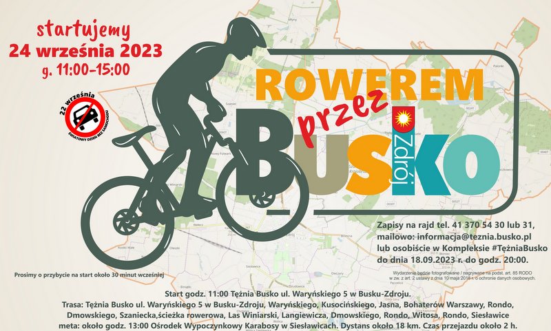 plakat Rowerem przez Busko 2023