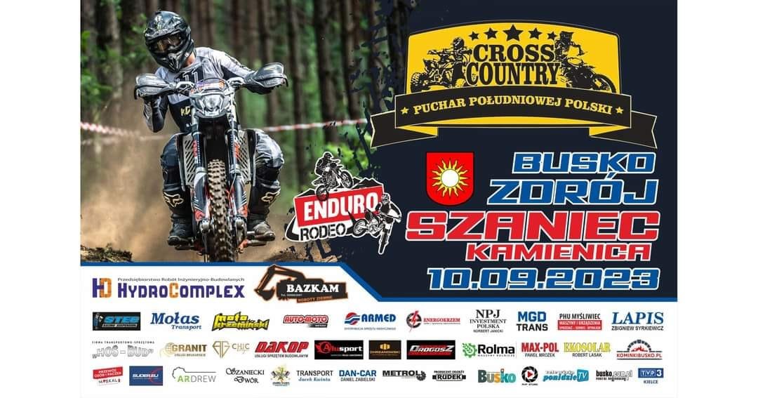 plakat promujący imprezę motorową Cross Coountry