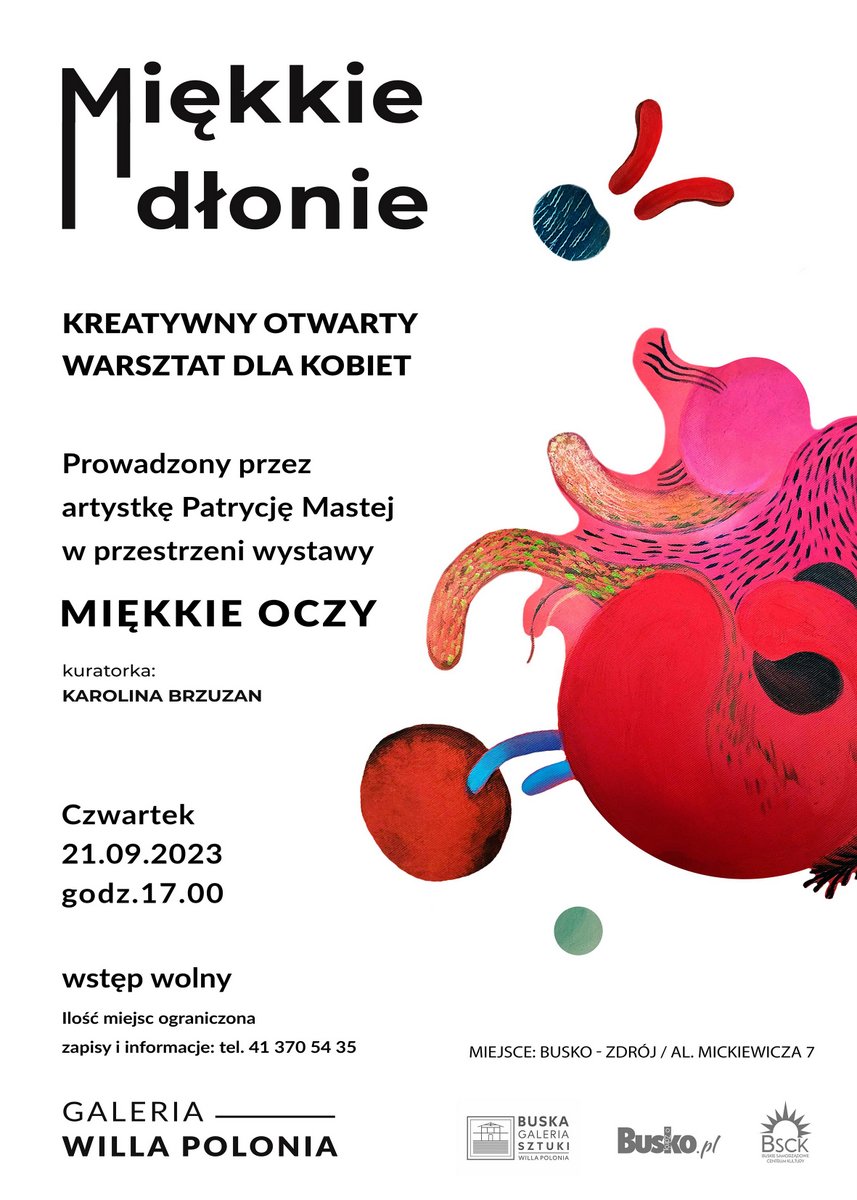 grafika promująca warsztaty w galerii Willa Polonia, fragment pracy 