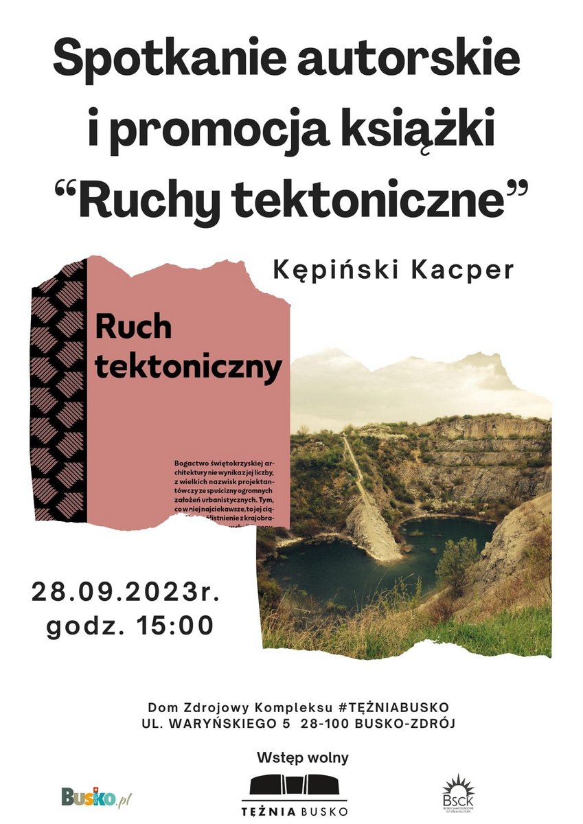 grafika promująca spotkanie autorskie