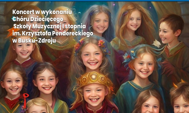 grafika promująca występ chóru