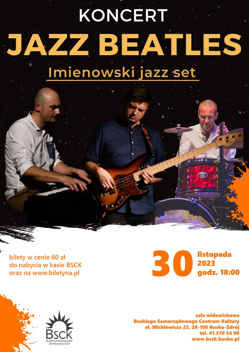 grafika promująca koncert Jazz Beatles