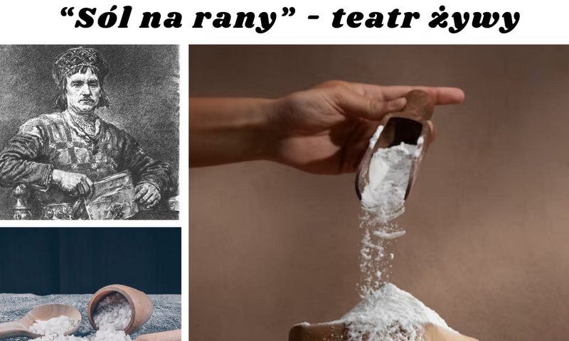 grafika promująca inscenizację historyczna nt. warzenia soli