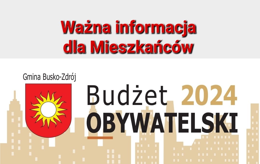 grafika informująca o budżecie obywatelskim