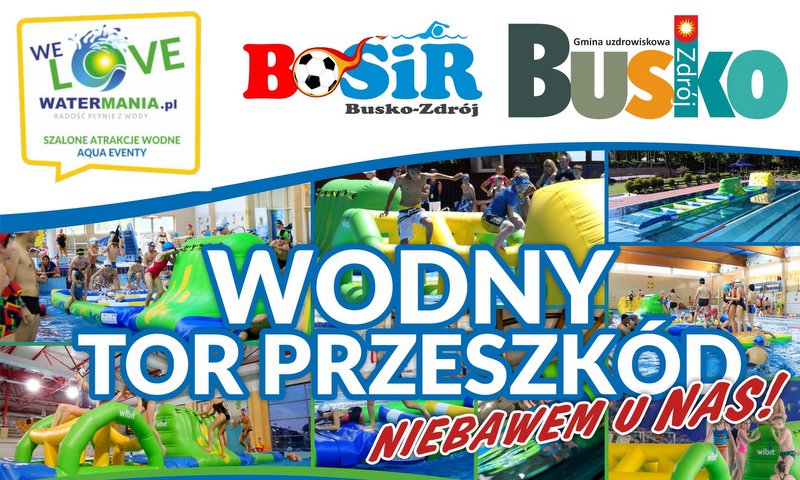 grafika promująca wodny tor przeszkód