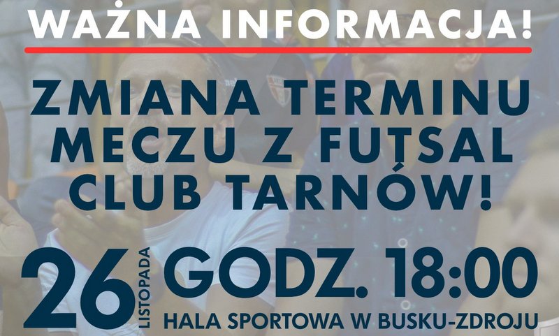 grafika promująca mecz futsalowy