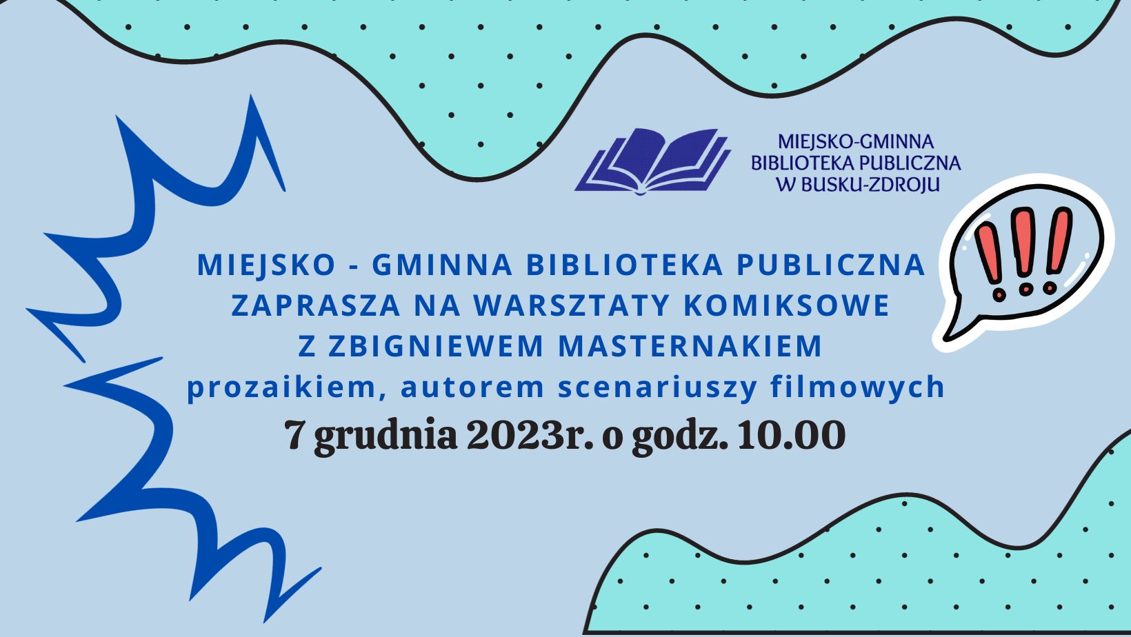 grafika promująca warsztaty komiksowe